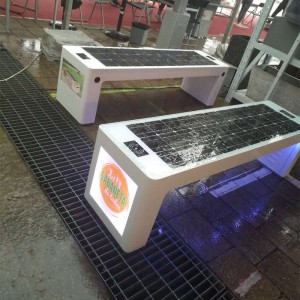 Moderne bydesign Udendørsmøbler LED-lampe Box Have Street Bench Smart City Solar Product
