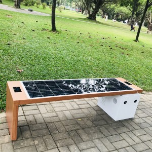 2019 Modern Design Smart Solar Udemøbler Have Rygfri bænk